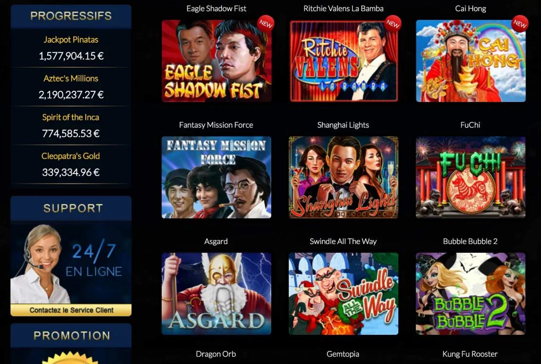 La Riviera Casino : ses jeux